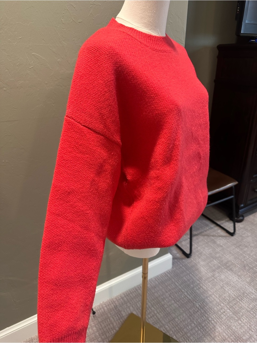 Baltic Born Raspberry Red Oversized Crewneck Sweater - Picture 3 of 7